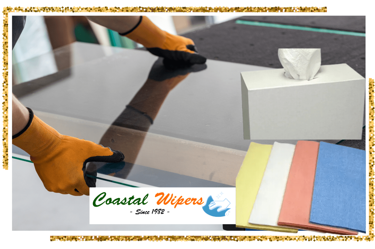 Coastal Wipers' Disposable Wipers for Glass Cleaning